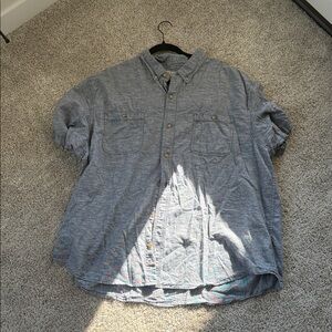 Duluth Trading Co Blue Button Down Shirt